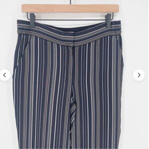 Ann Taylor Navy Striped Satin Dress Pants. Excellent condition.